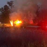 Central Massachusetts Barn Goes Up In Flames