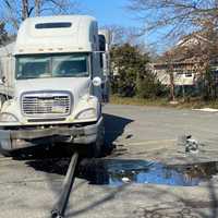 Tractor-Trailer Topples Light Pole Outside Glen Rock Supermarket