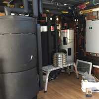 <p>The climate control room, heated by solar panels on the side and roof of the garage.</p>