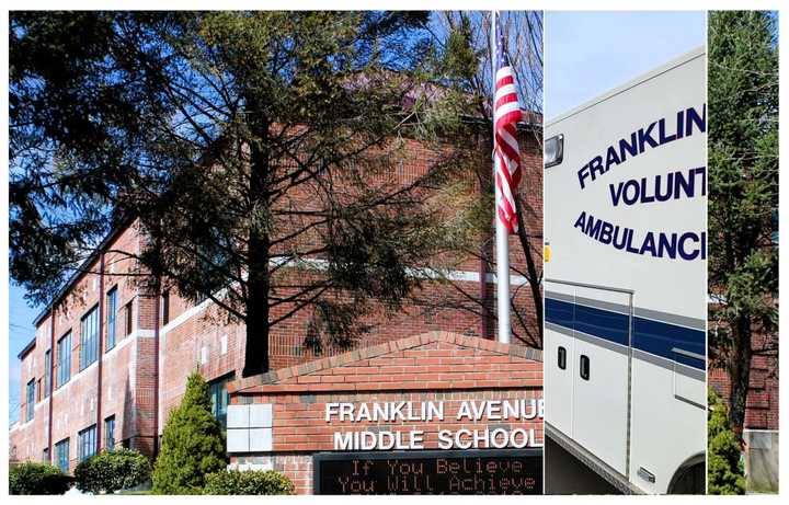 The injured worker was treated at the Franklin Avenue Middle School before being taken to St. Joseph&#x27;s University Medical Center.