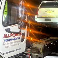 <p>All Points Towing removed the SUV on a flatbed.</p>