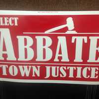 <p>One of Richard Abbate's signs that have gone missing.</p>
