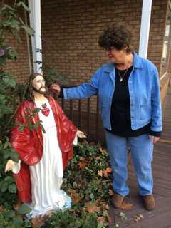 Stolen Jesus Statue Returns Home At Angels & Co. In Monroe