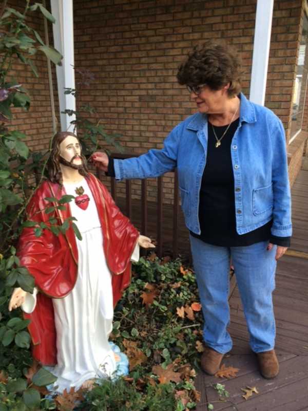 Stolen Jesus Statue Returns Home At Angels & Co. In Monroe