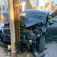 <p>Aftermath of crash at South Maple Avenue and Dayton Street in Ridgewood.</p>