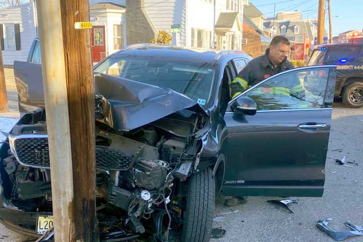 Three-Vehicle Collision Sends Minivan Into Pole In Ridgewood