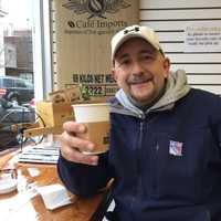 <p>Vito Quattrocchi enjoys a fresh cup of joe at Rutherford&#x27;s Ara Coffee.</p>