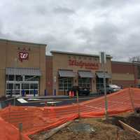 <p>Construction on the new Cedar Lane Walgreens nears completion.</p>
