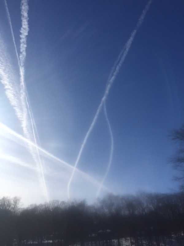 Did You See Them? Contrails Spotted Near Port Chester/Greenwich Border