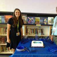 <p>Lyncrest Principal Kelly Diee and Fair Lawn Supt. Ernest Palestis.</p>