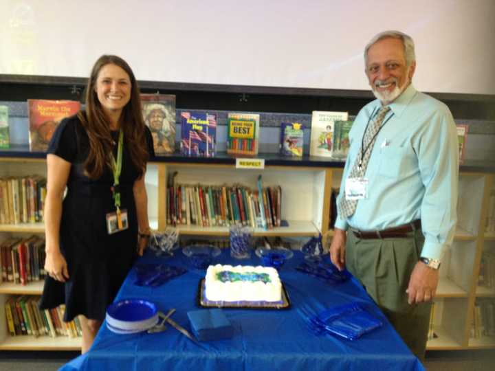 Lyncrest Principal Kelly Diee and Fair Lawn Supt. Ernest Palestis.