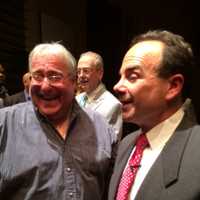 <p>Bridgeport Mayor Joseph P. Ganim greets supporters after his swearing-in ceremony.</p>