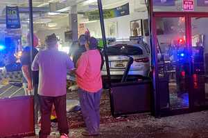 SUV Plows Through Front Of Elmwood Park Furniture Store