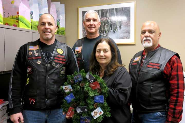 VA Hudson Valley staff Robert Simmonds, Gary Simmonds and Maximo Aponte, left to right, along with Lauren Incontrera, women’s veteran program manager for the VA Hudson Valley Health Care System.