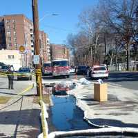 <p>A look at the scene of the oil spill Saturday morning.</p>