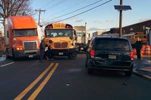 School Bus Crashes In Moonachie