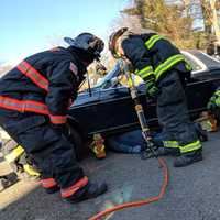 <p>Westport Fire and EMS personnel did some training Wednesday morning.</p>