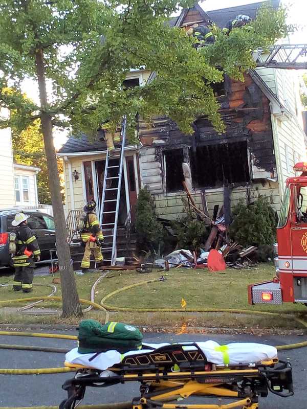 PHOTOS: Flames Ravage Teaneck Home