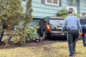 SUV Hits Mahwah Home