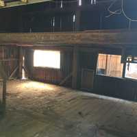 <p>The interior of the 19th-century Charles Orem Barn on the former site of Young’s Nursery in Wilton.</p>