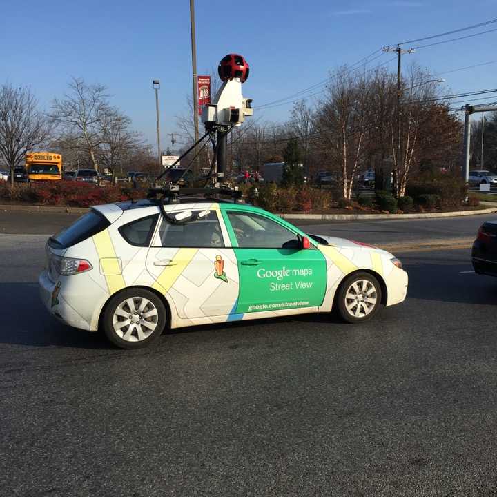 A Google Maps Street View made an appearance at the Riverside Commons Shopping Center Thursday afternoon.