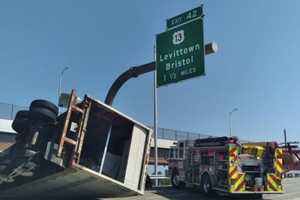 Overturned Tractor-Trailer Closes I-95 Northbound Lanes In Bristol Township