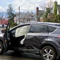 <p>The sedan got the worst of the collision with this SUV on 12th Street at Berdan Avenue in Fair Lawn.</p>