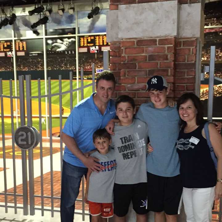 The Cohen family, left to right: Bruce, Andrew, Ethan, Lucas and Jill.