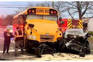 School Bus, SUV Collide Head-On In Paramus