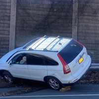 SUV Mounts Route 17 Guardrail