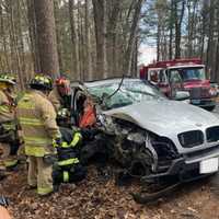 <p>First responders had to use the Jaws of Life to free the passenger from the vehicle</p>