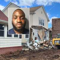 Stolen Scooter Rider Mounts Sidewalk, Heads Straight For Crowd Watching Leonia House Demolition