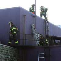 <p>Hackensack firefighters at the Crow&#x27;s Nest off Routes 17 and 80 on Saturday, March 18.</p>