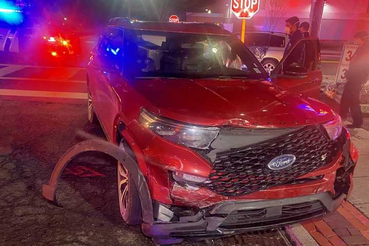 Driver Hospitalized After SUVs Collide In Ridgewood