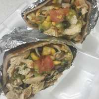 <p>A burrito from "Hummus &amp; Guac" in Lyndhurst.</p>