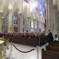 <p>Thousands filled up St. Patrick&#x27;s Cathedral in Manhattan to celebrate the life of Tarrytown&#x27;s Caryl Plunkett. </p>