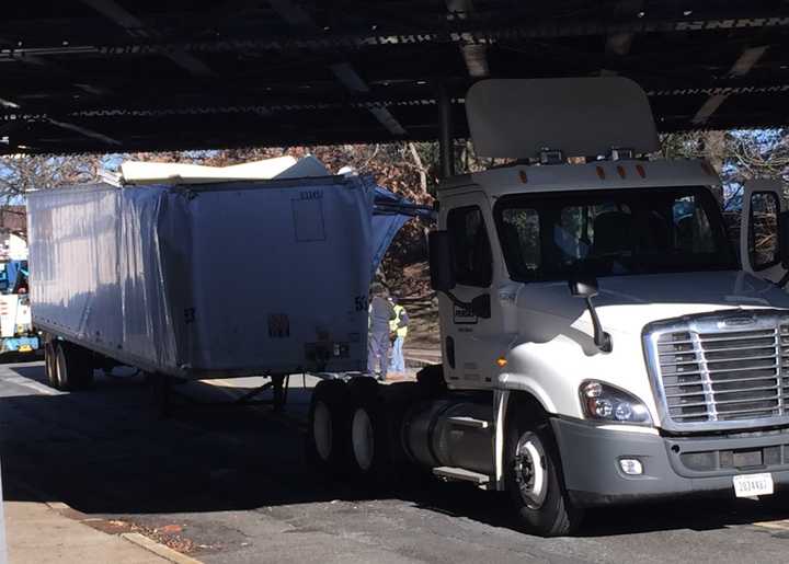 The trailer was unhitched and pulled out.