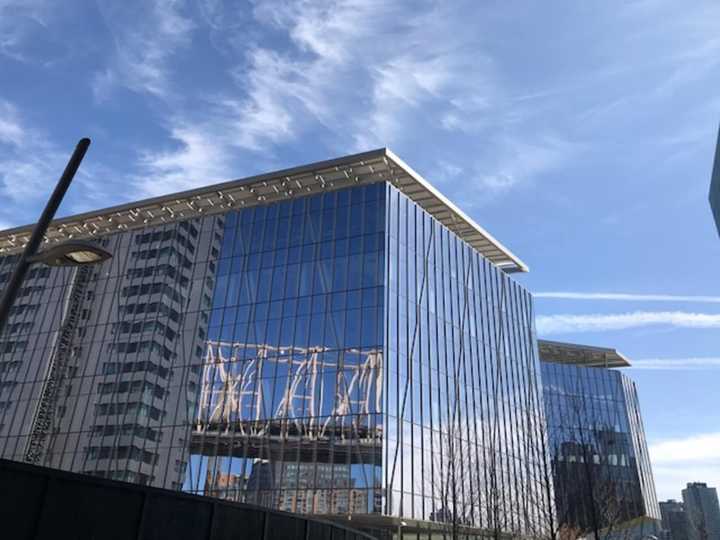 One of the new Cornell Tech buildings, which Cornell University opened earlier this year on Roosevelt Island.