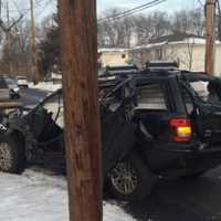 <p>The driver was hospitalized.</p>