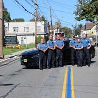 <p>Wanaque Police (left to right): Lt. Charles Huber, Officer William Lopez, Lt. Angelo Calabro, Officer James Cappello, Office Ashley Higgins, Chief Robert Kronyak.</p>