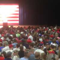 <p>An eager crowd has gathered at the Mid-Hudson Civic Center for Donald Trump&#x27;s rally, which is scheduled to begin at 3 p.m. Sunday.</p>