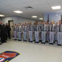 <p>Recruits at the recently renovated Westchester County Police Academy.</p>