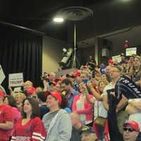 <p>The Mid Hudson Civic Center crowd cheers on Trump</p>