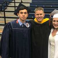 <p>Briarcliff High School held its graduation ceremonies on Friday at Pace University. From left to right are: from left to right: Itai Rubin, Daniel Murphy and Hannah Gelfand.</p>