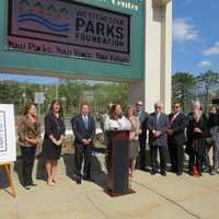 <p>The Westchester Parks Foundation revealing its new name and logo.</p>