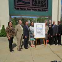 <p>The Westchester Parks Foundation revealing its new name and logo.</p>