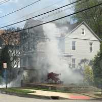 <p>A fire at 36 Byrne Street in Hackensack destroyed two vehicles.</p>