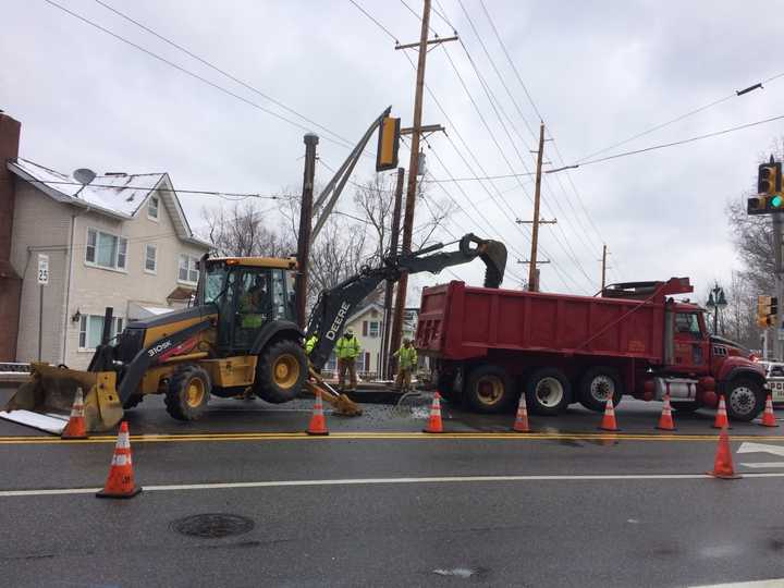 Crews working to repair break.