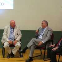 <p>MTA CEO Thomas Prendergast talking with members of the Business Council of Westchester.</p>