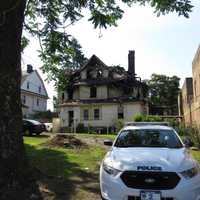 <p>Police and fire officials were still at the scene in New Rochelle on Monday morning.</p>